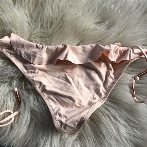 Eberjey Solid Willow Bikini Bottom in Shell - Picture 3 of 9